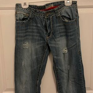 Antique rivet lightly distressed jeans size 30